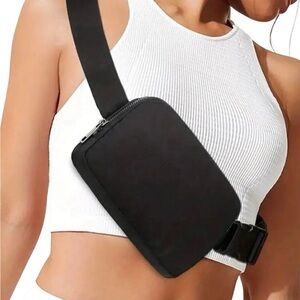 NEW Unisex Black Nylon Crossbody Bag